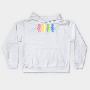 Paper People Or Doll Chain Kids Hoodie